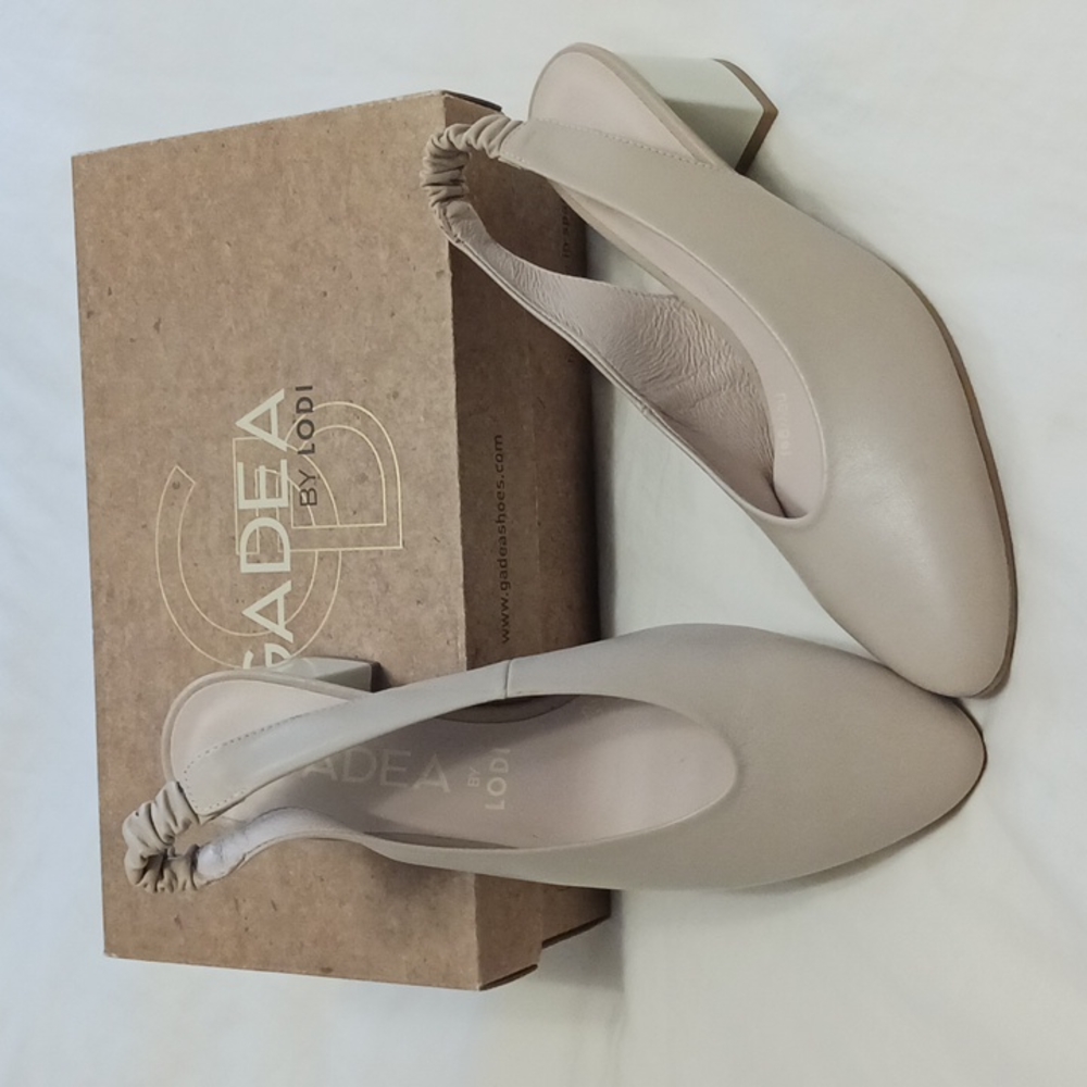 GADEA By LODY nude leather slingback shoes size 38